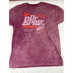 Dr Pepper Im a Pepper Graphic Tee XXL Burgundy Acid Wash Vintage Style T-Shirt